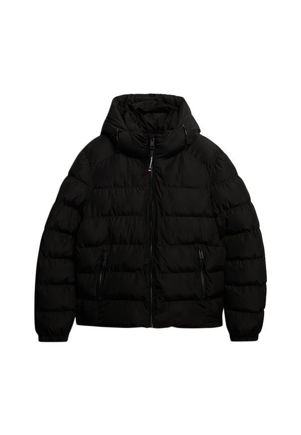 Kurtka puchowa Superdry Sports. Okazja: na co dzień. Kolor: czarny. Materiał: puch. Styl: casual, sportowy