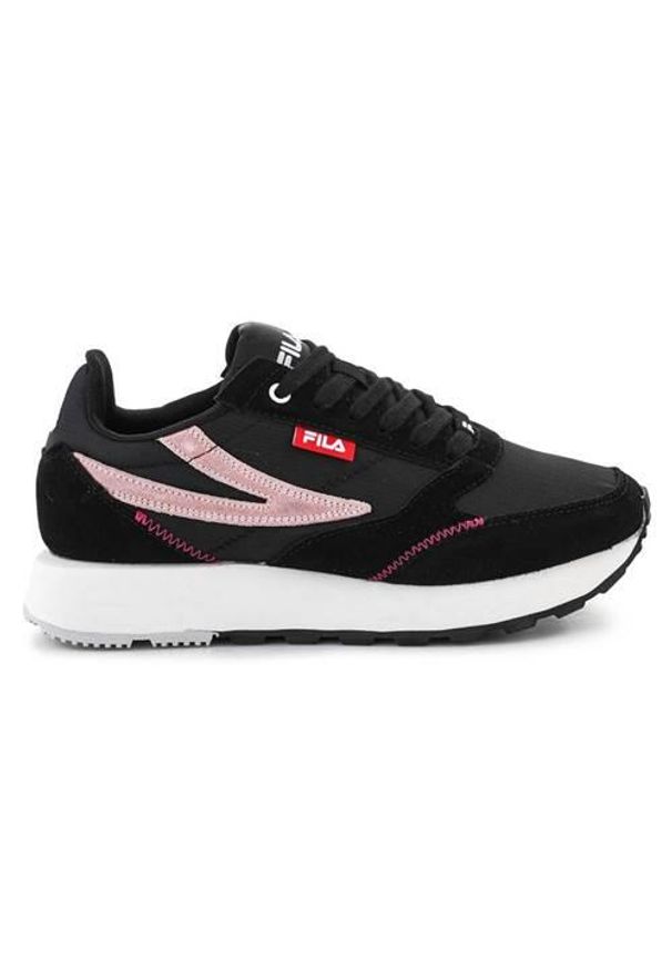 Buty do chodzenia damskie Fila Run Formation. Zapięcie: sznurówki. Kolor: czarny. Materiał: syntetyk, tkanina, skóra, materiał. Szerokość cholewki: normalna. Sport: bieganie, turystyka piesza