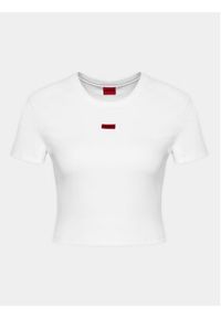 Hugo T-Shirt Deluisa_1 50508636 Biały Slim Fit. Kolor: biały. Materiał: bawełna
