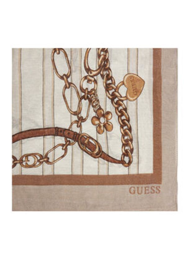 Guess Szal AW5351 VIS03 Beżowy. Kolor: beżowy. Materiał: wiskoza, materiał