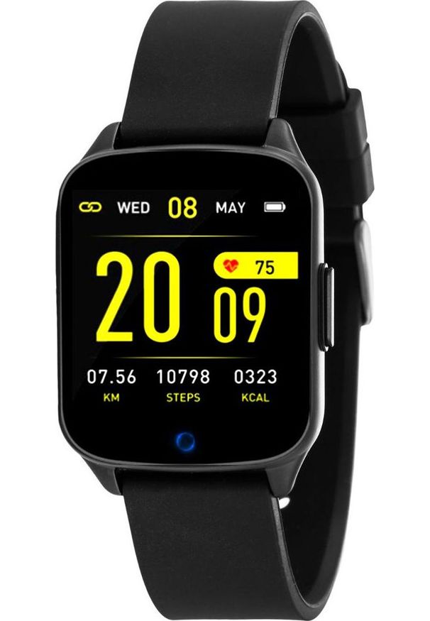 Smartwatch Rubicon KW17 Czarny (rubicon_20200706161029). Rodzaj zegarka: smartwatch. Kolor: czarny