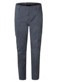 Bawełniane Spodnie z Bocznymi Kieszeniami (Cargo) - Pako Jeans - Grafitowe. Kolor: szary. Materiał: elastan, bawełna #1