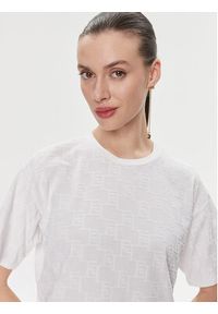 Elisabetta Franchi T-Shirt MA-006-41E2-V150 Biały Regular Fit. Kolor: biały. Materiał: bawełna #5