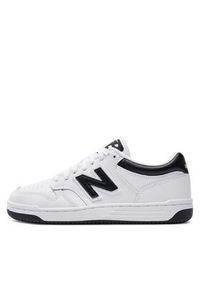 New Balance Sneakersy BB480LBK Biały. Kolor: biały. Materiał: skóra