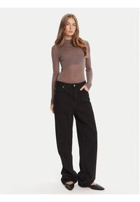 Hugo - HUGO Sweter Slumy_B 50543045 Beżowy Slim Fit. Kolor: beżowy. Materiał: wiskoza #5