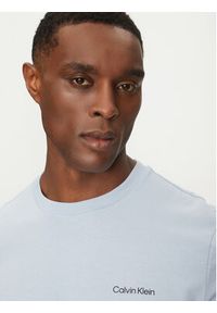 Calvin Klein T-Shirt Linear Box Logo K10K114152 Błękitny Regular Fit. Kolor: niebieski. Materiał: bawełna #3