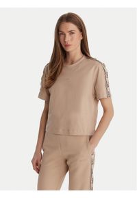 Guess T-Shirt V3RI08 I3Z14 Beżowy Relaxed Fit. Kolor: beżowy. Materiał: bawełna #1