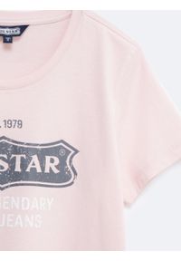 Big-Star - Koszulka damska z nadrukiem na piersi z kolekcji Authentic różowa Rissmelna 600. Kolor: różowy. Materiał: jeans, dzianina. Wzór: nadruk. Styl: klasyczny, retro #3