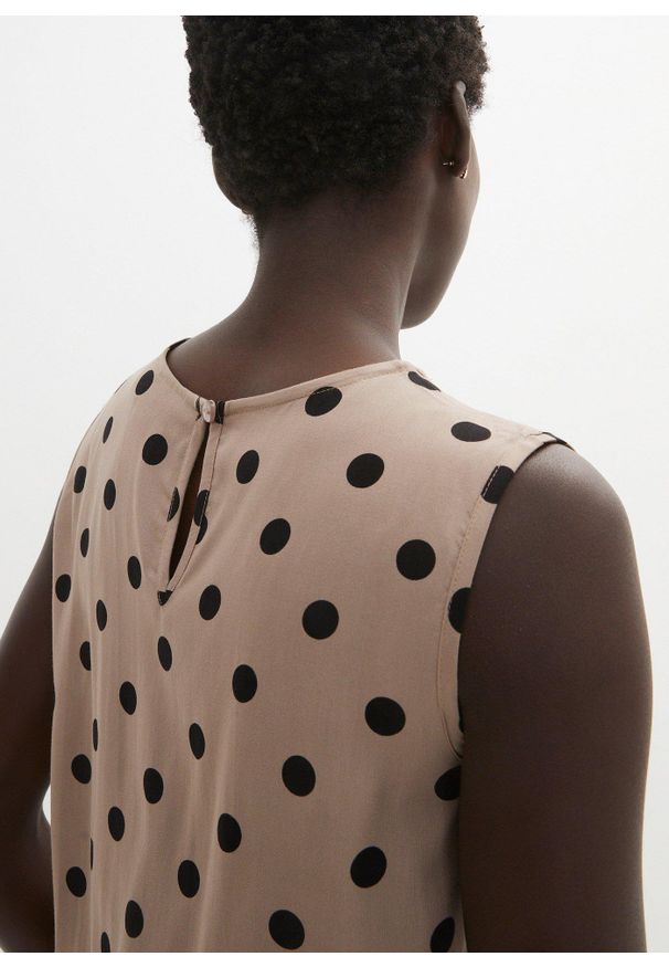 bonprix - Top ze zrównoważonej wiskozy. Kolor: brązowy. Materiał: wiskoza