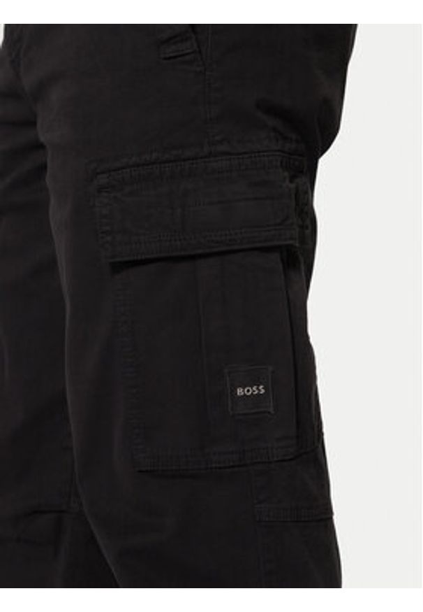 BOSS Spodnie materiałowe Sisla-7 50523149 Czarny Regular Fit. Kolor: czarny. Materiał: bawełna