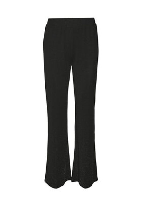 Vero Moda Spodnie dzianinowe Kanva 10296871 Czarny Regular Fit. Kolor: czarny. Materiał: syntetyk