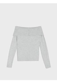 Sinsay - Sweter z dekoracyjnym dekoltem - szary. Kolor: szary