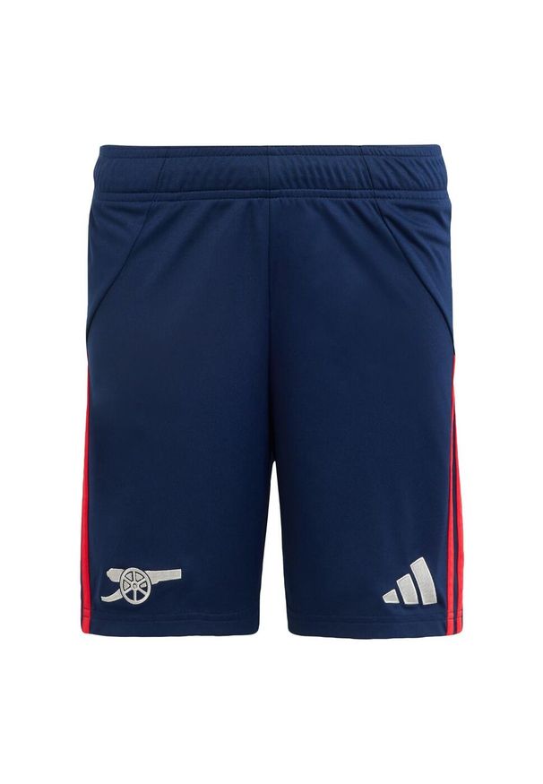 Adidas - Wyjazdowe szorty dla dzieci Arsenal 25/26. Kolor: szary, niebieski, wielokolorowy. Styl: sportowy