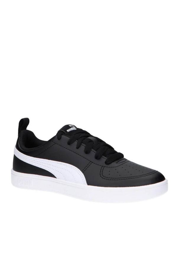 Buty do chodzenia dla dzieci Puma Rickie Jr. Zapięcie: sznurówki. Kolor: czarny, biały, wielokolorowy. Materiał: materiał, syntetyk. Szerokość cholewki: normalna. Sport: turystyka piesza