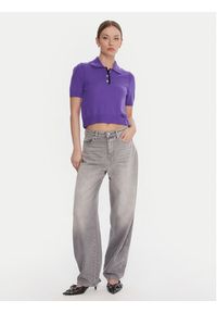 Pinko - PINKO Sweter Gorgona 105450 A2Q9 Fioletowy Regular Fit. Kolor: fioletowy. Materiał: wełna #5