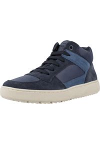 Geox - Buty GEOX J THELEVEN Niebieski. Kolor: niebieski. Materiał: tkanina, skóra. Sport: turystyka piesza