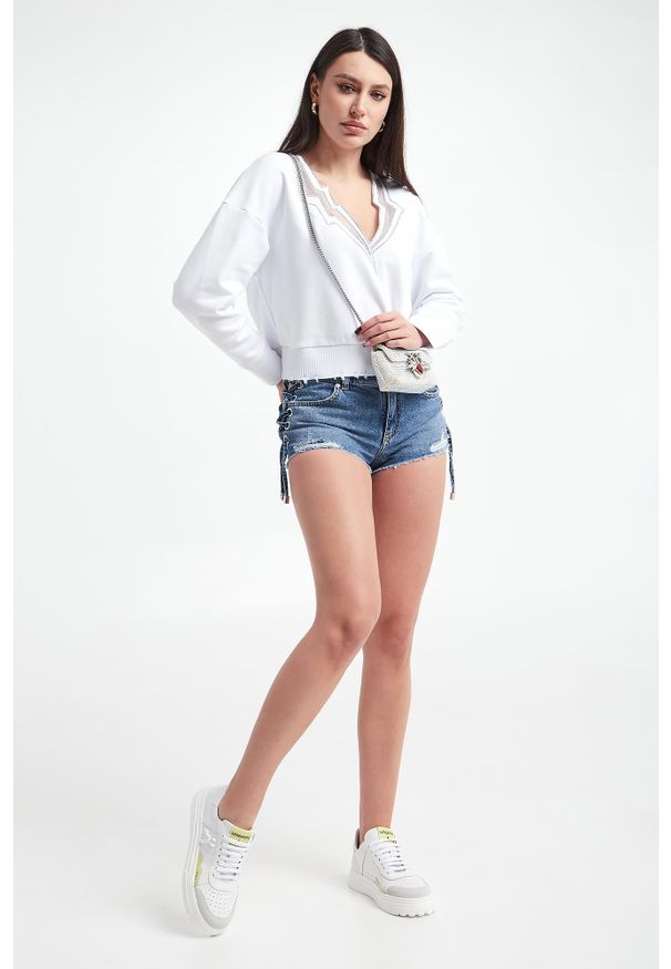Pinko - Bluza damska Aerobica PINKO. Materiał: bawełna. Wzór: haft