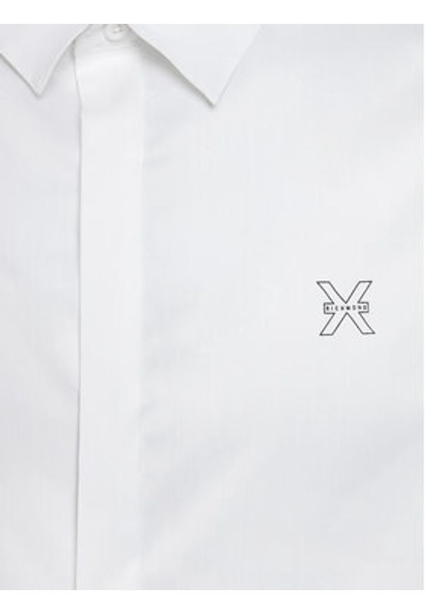 Richmond X Koszula Lancan UMP24105CA Biały Slim Fit. Kolor: biały. Materiał: bawełna