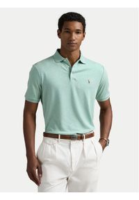 Polo Ralph Lauren Polo 710704319166 Zielony Custom Slim Fit. Typ kołnierza: polo. Kolor: zielony. Materiał: bawełna