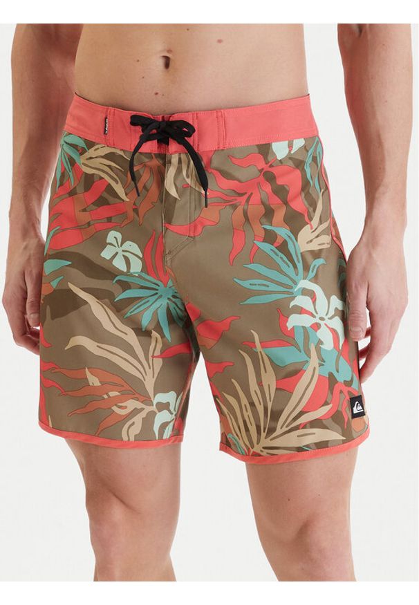 Quiksilver Szorty kąpielowe Surfsilk Scallop 18" EQYBS04862 Beżowy Regular Fit. Kolor: beżowy. Materiał: syntetyk