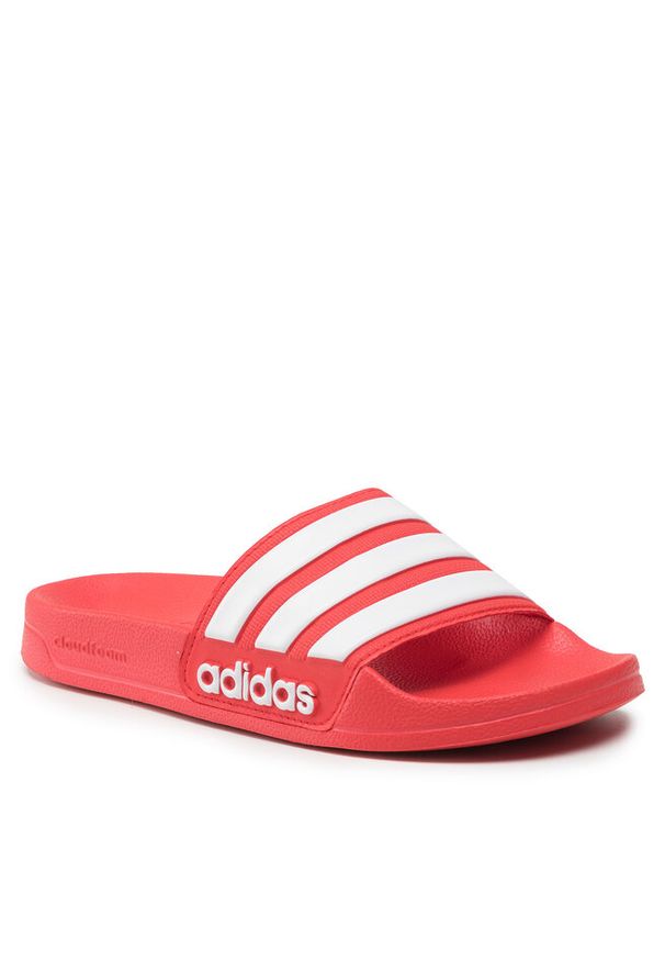 Adidas - Klapki adidas. Kolor: czerwony