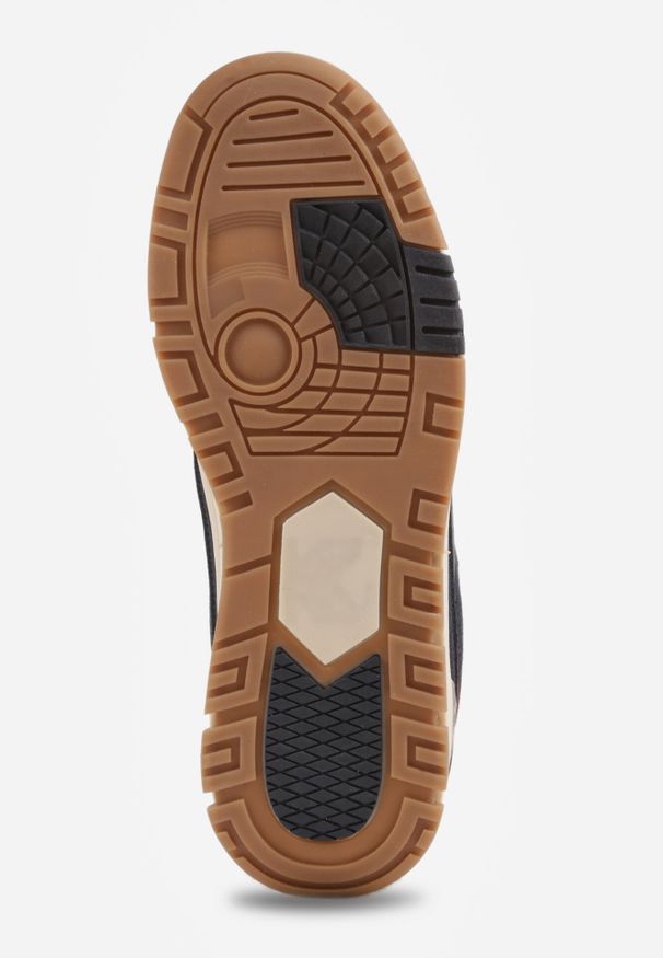 Born2be - Granatowe Buty Sportowe Sneakersy Ozdobione Tłoczeniem i Napisami Hermala. Okazja: na co dzień. Kolor: niebieski. Materiał: jeans. Wzór: aplikacja, napisy