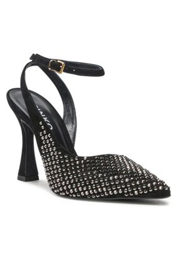 Pinko - PINKO Szpilki Lisette Slingback PE 23 BLKS1 100566 A0N6 Czarny. Kolor: czarny. Materiał: skóra, zamsz. Obcas: na szpilce