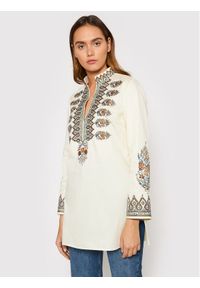 Tory Burch Tunika Embroidered 87518 Beżowy Relaxed Fit. Kolor: beżowy. Materiał: bawełna #1