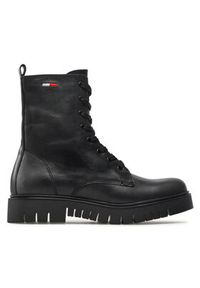 Tommy Jeans Trapery Lace Up Wmns Boot EN0EN01992 Czarny. Kolor: czarny. Materiał: skóra #4