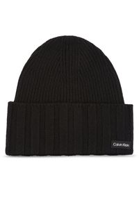 Calvin Klein Czapka Elevated Rib Beanie K50K510985 Czarny. Kolor: czarny. Materiał: syntetyk #1