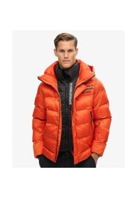 Superdry - Kurtka narciarska SPORT z pikowaniami. Kolor: pomarańczowy. Długość rękawa: długi rękaw. Styl: sportowy #1