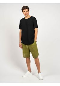 Xagon Man Szorty "Lino" | P2203 2V 58700 | Mężczyzna | Zielony. Okazja: na co dzień. Kolor: zielony. Materiał: len. Styl: casual