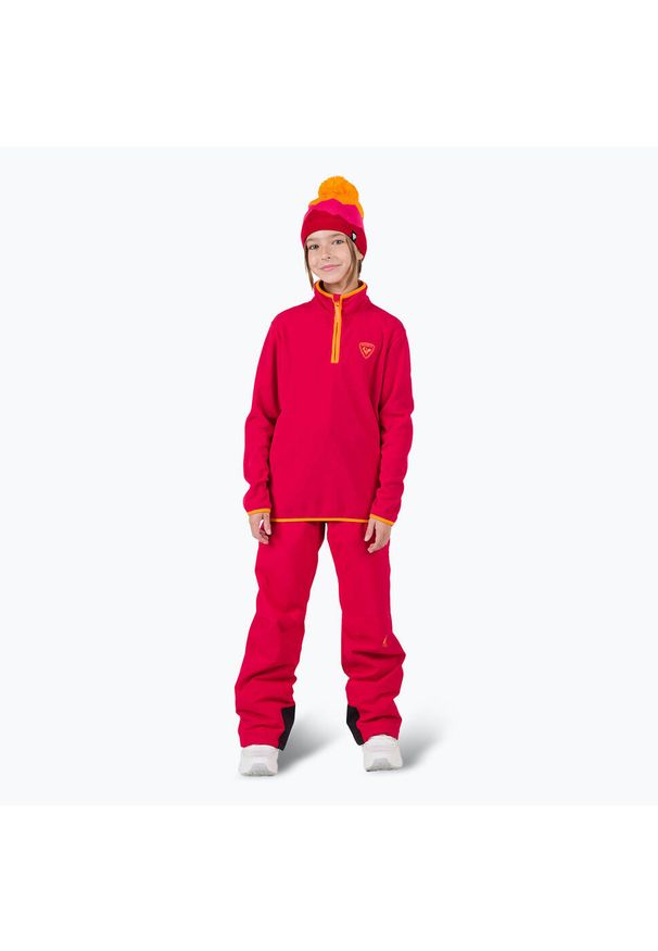 Bluza dziecięca Rossignol Jr Strawpile Fleece Fz. Kolor: czerwony. Sezon: zima. Sport: narciarstwo