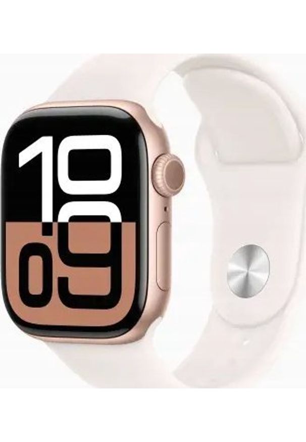 APPLE - Smartwatch Apple Apple Watch Series 10 GPS 42mm z aluminium w kolorze różowego złota z paskiem sportowym w kolorze łagodnego różu - S/M - Gwarancja be. Rodzaj zegarka: smartwatch. Kolor: wielokolorowy, różowy, złoty. Styl: sportowy