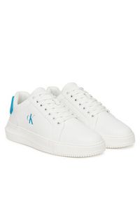 Calvin Klein Jeans Sneakersy Chunky Cupsole Ru Patch Lth YM0YM01296 Biały. Kolor: biały. Materiał: skóra