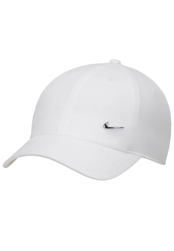 Czapka z daszkiem Nike Dri-FIT Club FB5372-100 - biała. Kolor: biały. Materiał: poliester. Wzór: aplikacja. Sezon: lato. Styl: sportowy