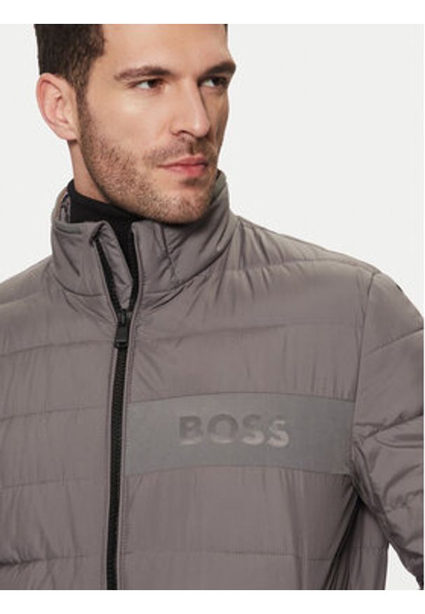 BOSS Kurtka przejściowa 50519237 Szary Regular Fit. Kolor: szary. Materiał: syntetyk