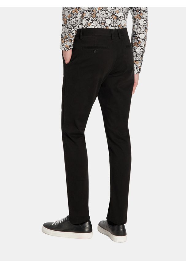 Pako Lorente - PAKO LORENTE - Czarne spodnie chino z bawełną. Kolor: czarny. Materiał: bawełna. Wzór: gładki. Sezon: jesień, zima. Styl: klasyczny