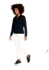 LEONE 1947 APPAREL - Damska bluza Leone Basic z zamkiem błyskawicznym na całej długości. Kolor: czarny. Materiał: tkanina. Sport: fitness