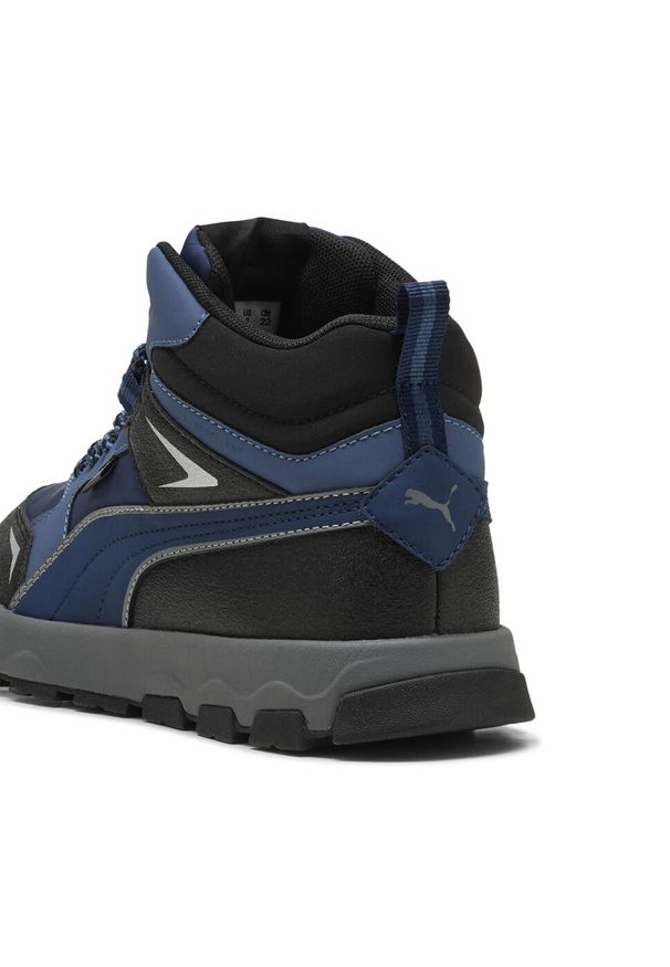 Puma - Młodzieżowe sneakersy Evolve Trail PUMA Persian Blue Cool Dark Gray Black. Kolor: czarny, szary, niebieski, wielokolorowy. Sport: turystyka piesza