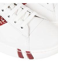 Bally Sneakersy "Wiolina" | 6231702 | Wiolina | Kobieta | Biały. Kolor: biały. Materiał: materiał, skóra. Wzór: nadruk, aplikacja