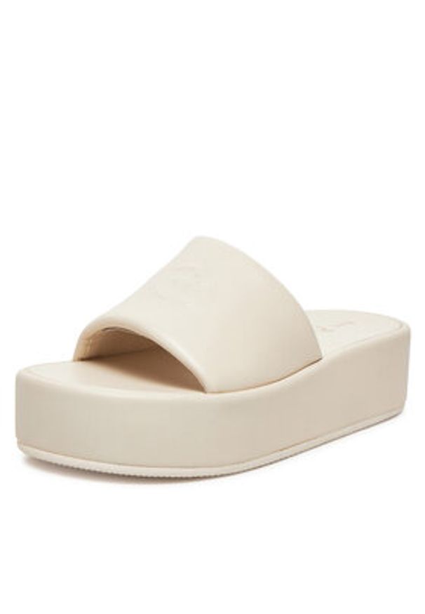 Eva Minge Klapki CROCUS-V1925-08 Écru. Materiał: skóra