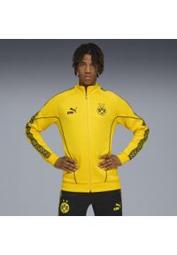 Puma - Męska kurtka Borussia Dortmund KING Anthem PUMA Faster Yellow Black. Kolor: czarny, wielokolorowy, żółty. Sport: bieganie