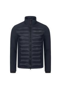 Kurtka jeździecka z mieszanki softshellowej ELT Missouri. Kolor: niebieski. Materiał: softshell, materiał, puch #1