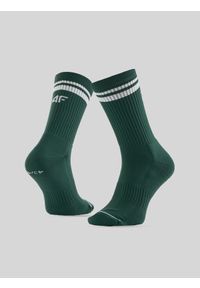 4f - 4F Skarpetki tenisowe długie (2-pack) męskie - zielone 39-42. Kolor: zielony. Materiał: prążkowany. Wzór: prążki. Sport: tenis #1