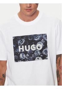 Hugo T-Shirt 50523999 Biały Regular Fit. Kolor: biały. Materiał: bawełna