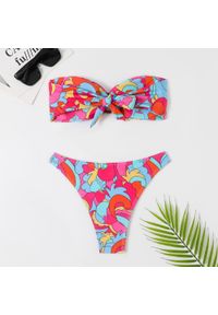 Intica - Dwuczęściowy strój kąpielowy bez ramiączek z elastycznego materiału na lato Brigitte. Kolor: wielokolorowy. Materiał: materiał #7