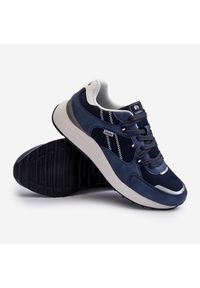 Inblu - Sneakersy Buty Sportowe Męskie INBLU IU000006 Granatowe niebieskie. Okazja: na co dzień. Kolor: niebieski. Materiał: materiał, skóra #6