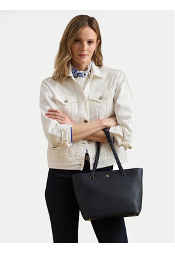 Lauren Ralph Lauren - LAUREN RALPH LAUREN Torebka 431924351007 Granatowy. Kolor: niebieski. Materiał: skórzane
