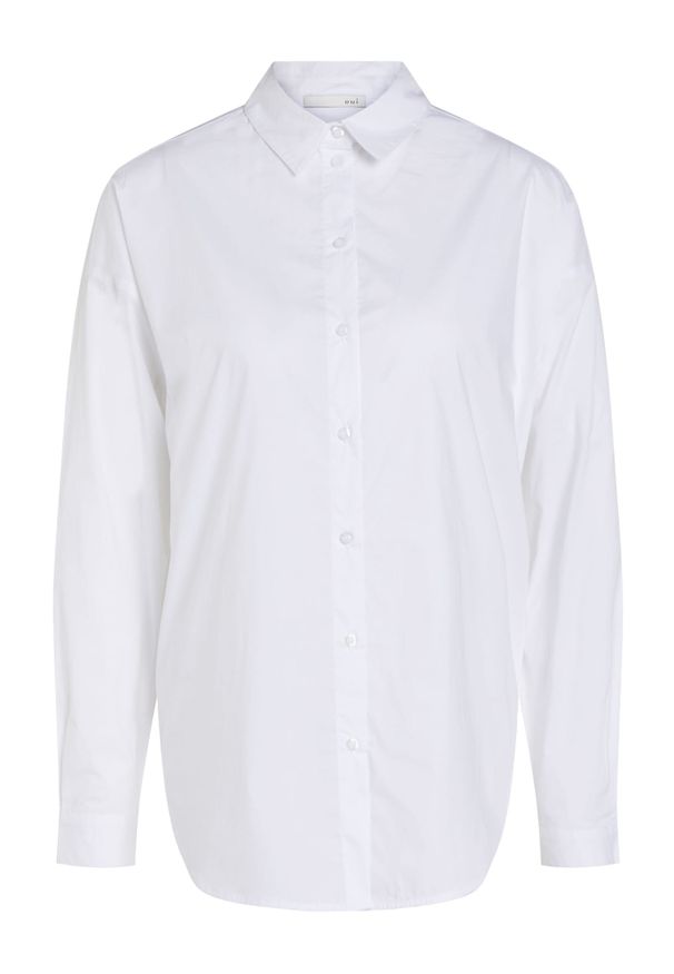 Klasyczna biała koszula Oui. Kolor: biały. Materiał: bawełna. Długość: krótkie. Styl: klasyczny